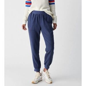 Faherty Arlie Day Pant in Navy Pants Jogger Linen Tencel Cotton Size XS